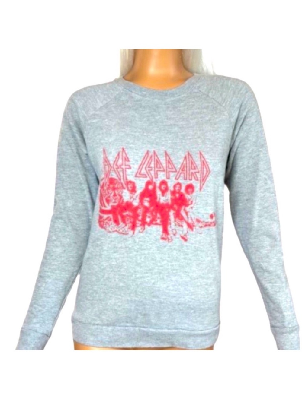 Nordstrom Treasure & Bond Def Leppard 80s Rock Band Crew Neck Sweatshirt Top XS